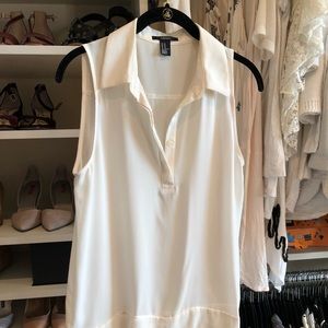 Forever 21 Sleeveless collar blouse